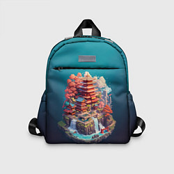 Детский рюкзак Японский пейзаж а изометрии, цвет: 3D-принт