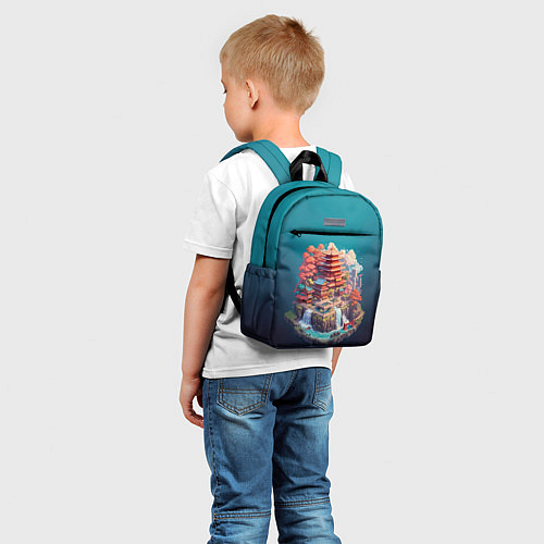 Детский рюкзак Японский пейзаж а изометрии / 3D-принт – фото 5