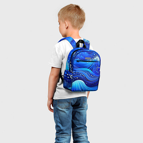 Детский рюкзак Волны - текстура от нейросети / 3D-принт – фото 5
