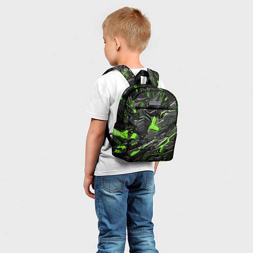 Детский рюкзак Текстура киберпанка / 3D-принт – фото 5