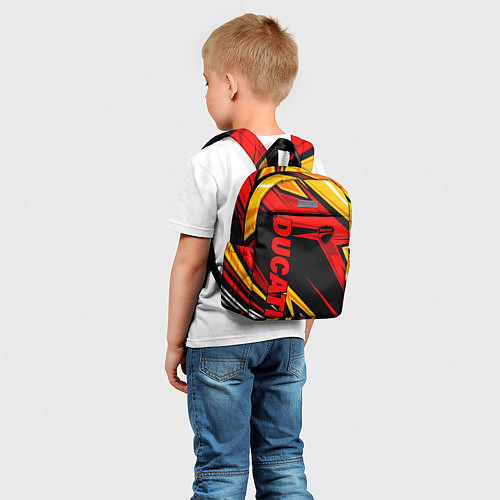Детский рюкзак Ducati - red uniform / 3D-принт – фото 5