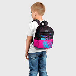 Детский рюкзак Tokyo Ghoul - neon gradient: символ сверху, цвет: 3D-принт — фото 2