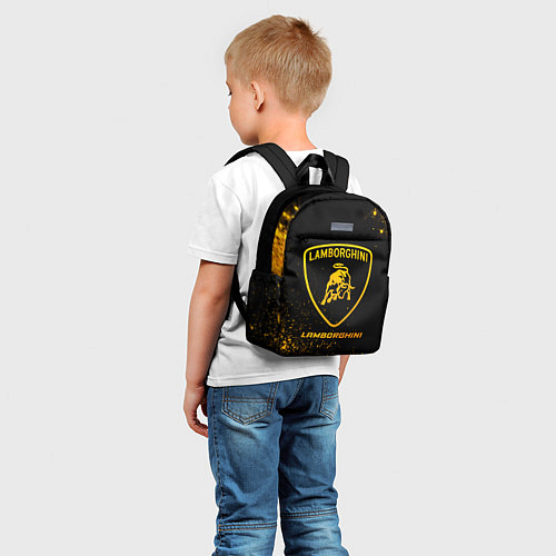 Детский рюкзак Lamborghini - gold gradient / 3D-принт – фото 5
