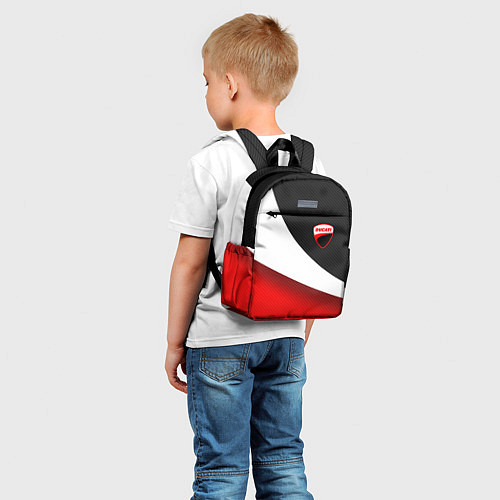 Детский рюкзак Ducati - красно-черный / 3D-принт – фото 5