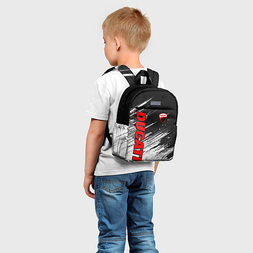 Детский рюкзак Ducati - потертости краски / 3D-принт – фото 5
