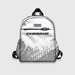 Детский рюкзак Chevrolet speed на светлом фоне со следами шин: си, цвет: 3D-принт