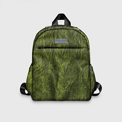 Детский рюкзак Мятая зеленая ткань, цвет: 3D-принт