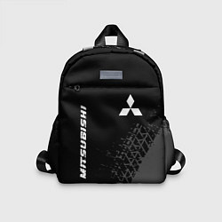 Детский рюкзак Mitsubishi speed на темном фоне со следами шин: на, цвет: 3D-принт