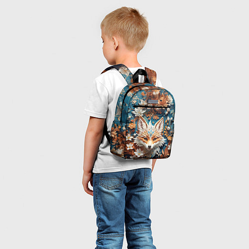 Детский рюкзак Магический лисёнок в цветах / 3D-принт – фото 5