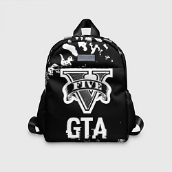 Детский рюкзак GTA glitch на темном фоне, цвет: 3D-принт