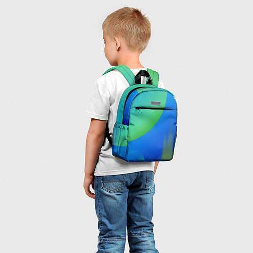Детский рюкзак Яркий синий круг / 3D-принт – фото 5