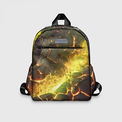 Детский рюкзак Разлом плиты с лавой, цвет: 3D-принт