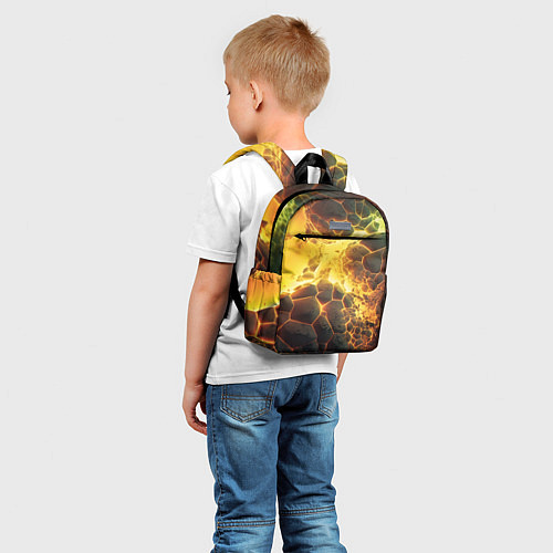 Детский рюкзак Разлом плит из лавы / 3D-принт – фото 5