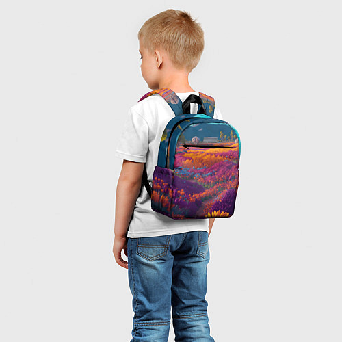 Детский рюкзак Цветочный луг / 3D-принт – фото 5