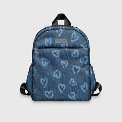 Детский рюкзак Hearts on denim, цвет: 3D-принт
