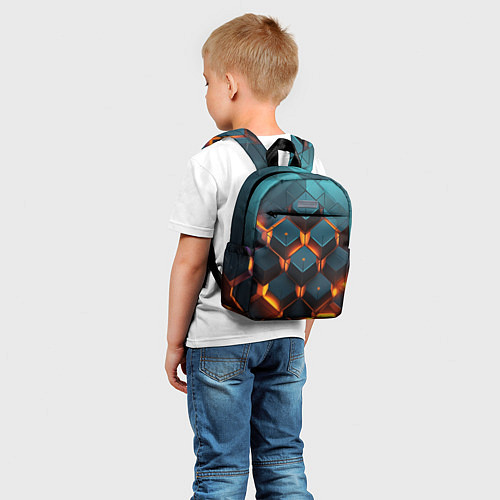Детский рюкзак Объемные кубы со светом / 3D-принт – фото 5