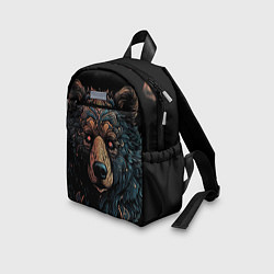 Детский рюкзак Медведь из узоров, цвет: 3D-принт — фото 2