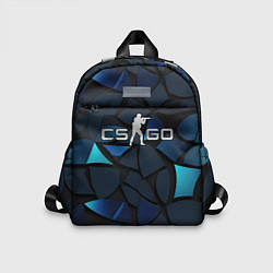 Детский рюкзак CS GO blue black elements, цвет: 3D-принт