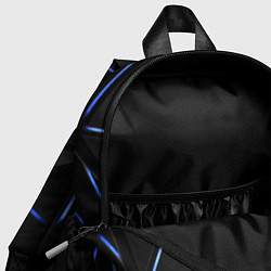 Детский рюкзак Black texture neon line, цвет: 3D-принт — фото 2