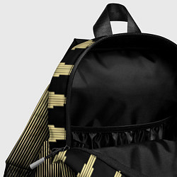 Детский рюкзак Золотые ромбы на черном, цвет: 3D-принт — фото 2