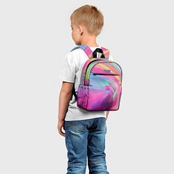 Детский рюкзак Неоновая геометрическая абстракция, цвет: 3D-принт — фото 2