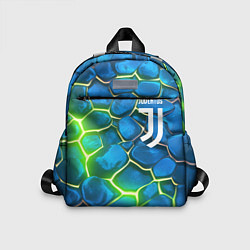 Детский рюкзак Juventus blue green neon, цвет: 3D-принт