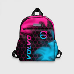 Детский рюкзак Volvo - neon gradient: надпись, символ, цвет: 3D-принт