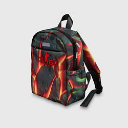 Детский рюкзак CSGO красные плиты с лавой, цвет: 3D-принт — фото 2