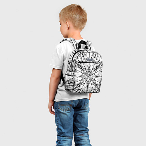 Детский рюкзак Абстрактный контрастный паттерн / 3D-принт – фото 5