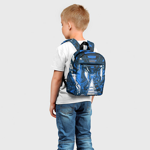 Детский рюкзак Синяя комната киберпанк / 3D-принт – фото 5