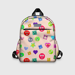 Детский рюкзак Разные смайлики, цвет: 3D-принт