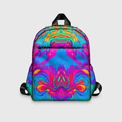 Детский рюкзак Красочная зеркальная абстракция - мода - нейросеть, цвет: 3D-принт