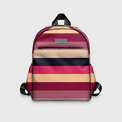 Детский рюкзак Широкие полосы розовый, цвет: 3D-принт