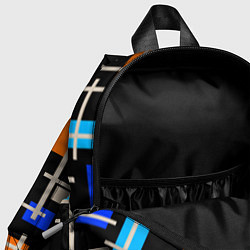 Детский рюкзак Разноцветная прямоугольная абстракция, цвет: 3D-принт — фото 2