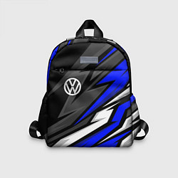 Детский рюкзак Volkswagen - Синяя абстракция, цвет: 3D-принт