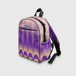 Детский рюкзак Фиолетовый градиент в полоску, цвет: 3D-принт — фото 2