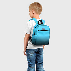 Детский рюкзак Градиент чёрно-голубой, цвет: 3D-принт — фото 2