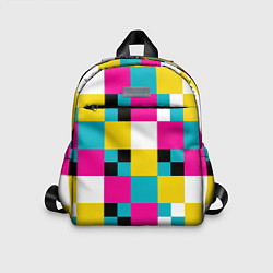 Детский рюкзак Геометрический ретро узор cmyk, цвет: 3D-принт