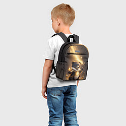 Детский рюкзак Бурый медвежонок с фонариком, цвет: 3D-принт — фото 2