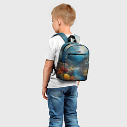 Детский рюкзак Абстрактная живопись в стиле импрессионизма, цвет: 3D-принт — фото 2