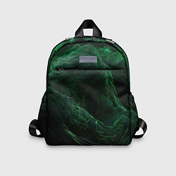Детский рюкзак Темно зеленая абстракция, цвет: 3D-принт