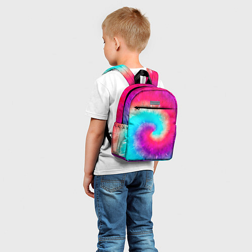 Детский рюкзак Тай-дай малиновый закат / 3D-принт – фото 5