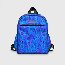 Детский рюкзак Синие неоновые листья