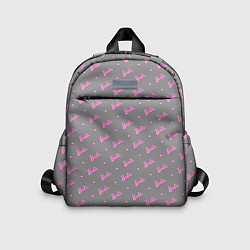 Детский рюкзак Паттерн - Барби и серый фон, цвет: 3D-принт