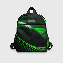 Детский рюкзак Зеленые абстрактные волны