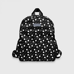 Детский рюкзак Маленькие белые квадратики на чёрном