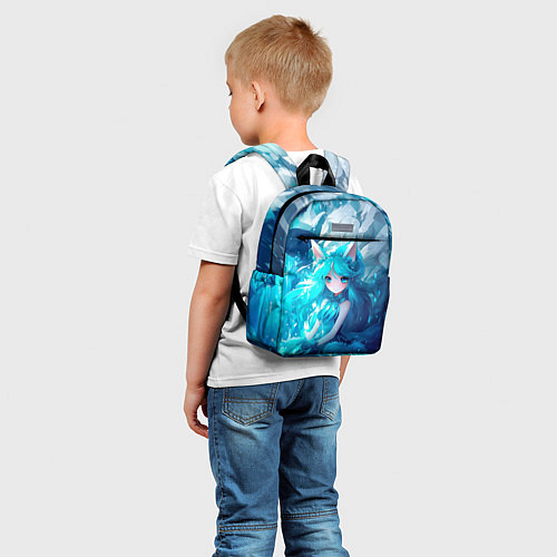 Детский рюкзак Снежная лиса в стиле аниме / 3D-принт – фото 5