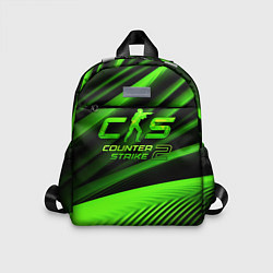 Детский рюкзак CS2 Counter strike green logo, цвет: 3D-принт