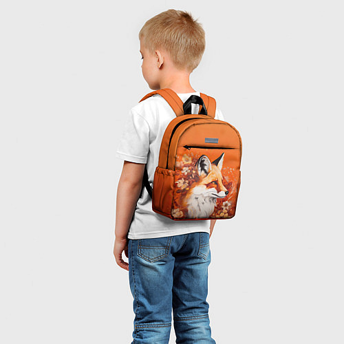 Детский рюкзак Лисёнок в цветах / 3D-принт – фото 5