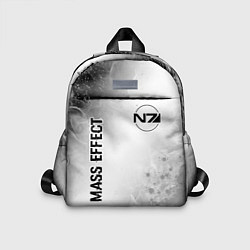 Детский рюкзак Mass Effect glitch на светлом фоне: надпись, симво, цвет: 3D-принт